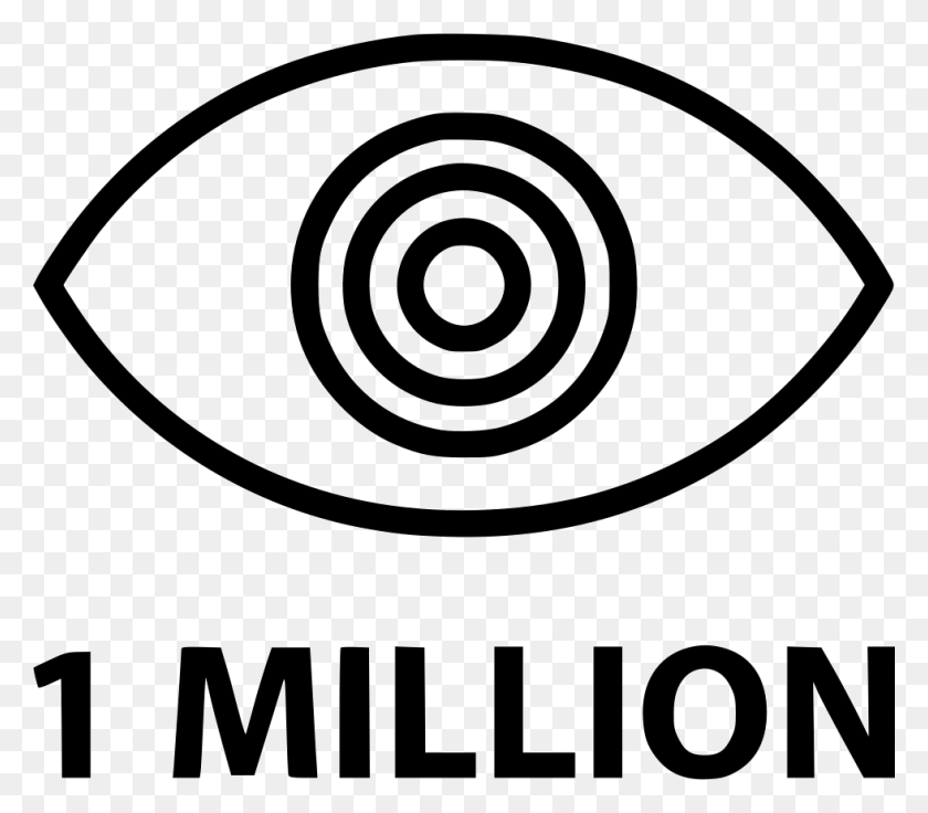 980x850 One Million Views Eye Comments 1 Million Views Icon, Electronics, Camera, Webcam HD PNG Download