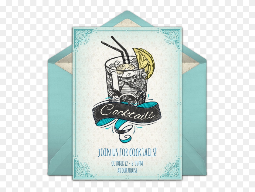 535x575 One Of Our Favorite Free Cocktail Party Invitations Slush, Beverage, Drink, Alcohol HD PNG Download