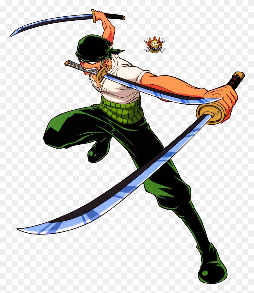 1790x2080 One Piece Clipart One Piece Zoro Three Swords, Person, Human, Ninja HD PNG Download