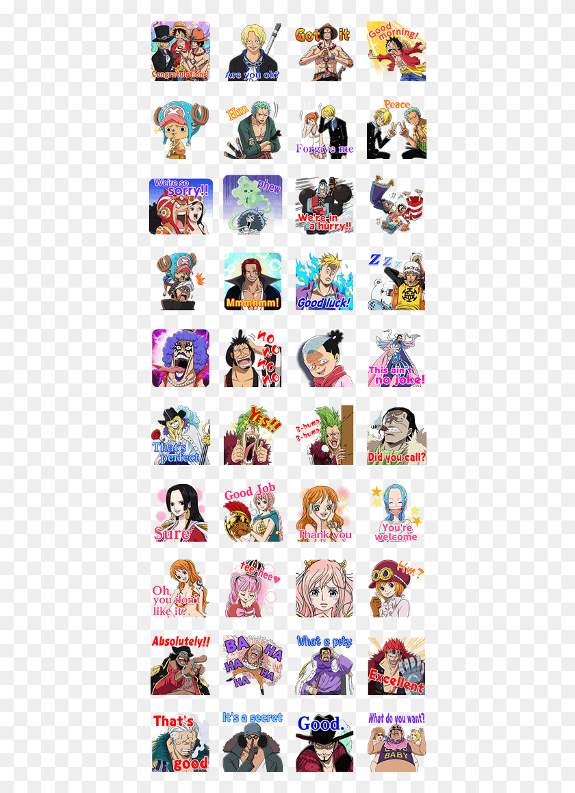 408x1098 One Piece Sticker Line One Piece, Comics, Book, Person HD PNG Download