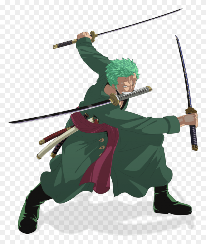 908x1090 One Piece Zoro, Bow, Person, Human HD PNG Download