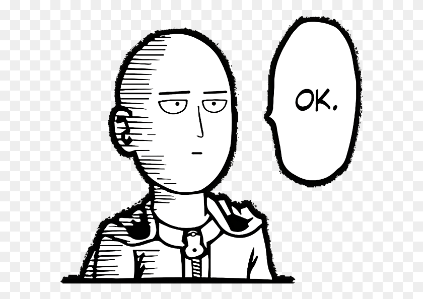 601x534 One Punch Man By One Punch Man Drawing Easy, Stencil, Head, Person HD PNG Download
