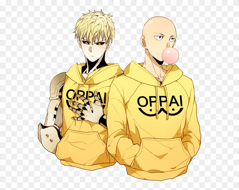 579x607 One Punch Man Saitama And Genos Image One Punch Man, Clothing, Apparel, Person HD PNG Download