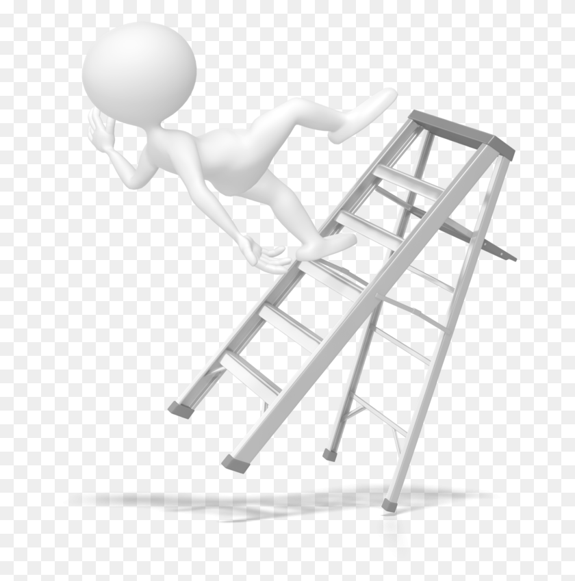 673x789 One Slip Can Be Costly Falling Of A Ladder, Person, Human, Outdoors HD PNG Download