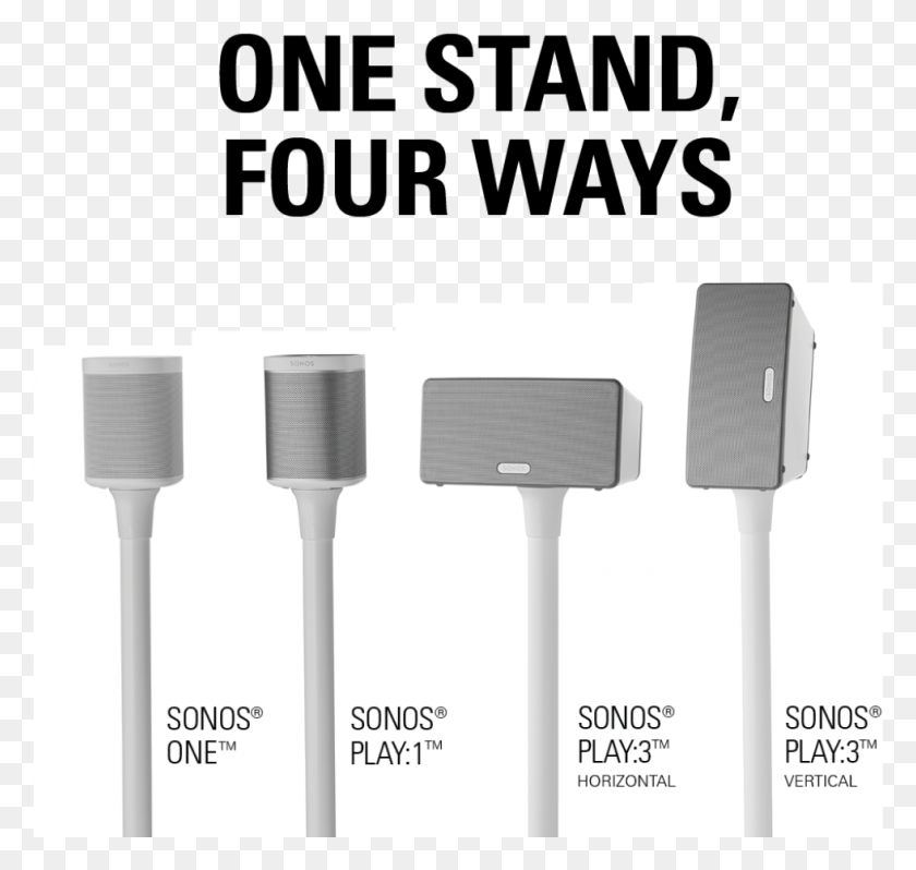 980x928 One Stand Four Ways Sonos One Speaker Stand, Adapter, Plug, Cable HD PNG Download