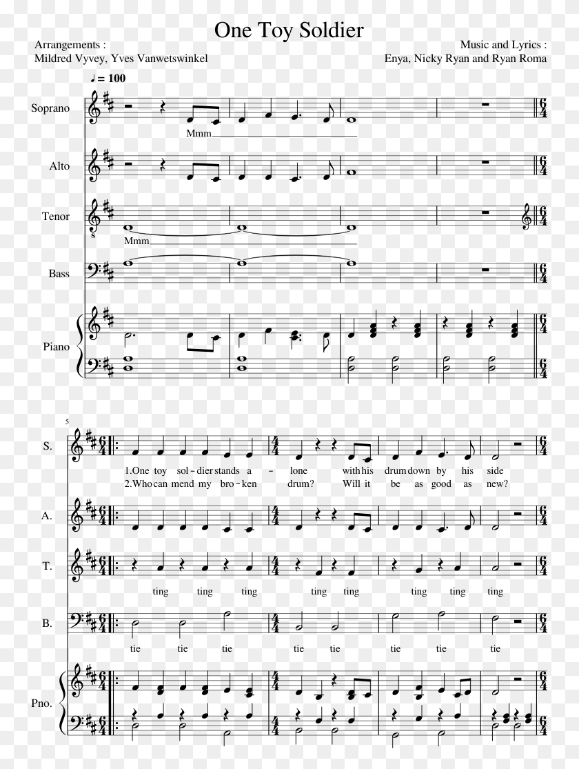 751x1055 One Toy Soldier Sheet Music Composed By Music And Lyrics Don T Stop Believin French Horn Sheet Music, Gray, World Of Warcraft HD PNG Download