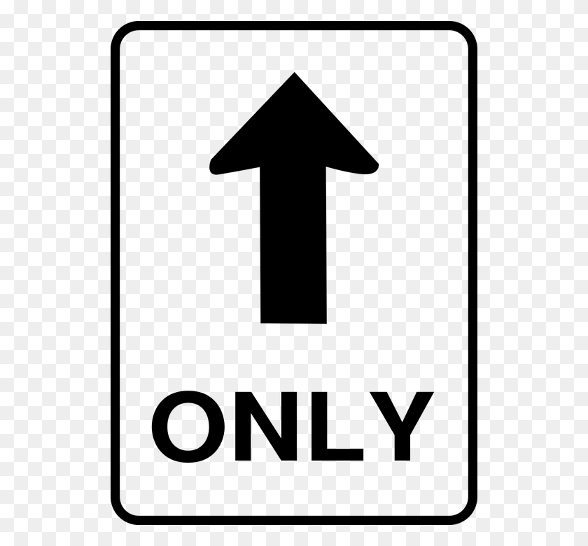 524x720 One Way Sign, Cross, Symbol, Road Sign HD PNG Download