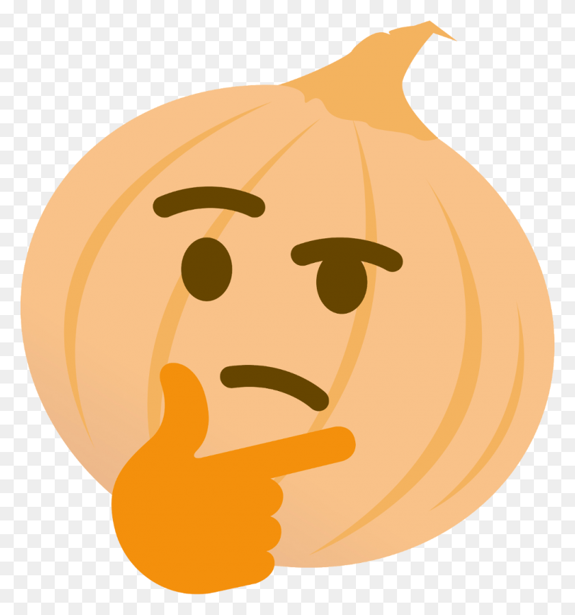 1000x1075 Onion Thinking Discord Emotes, Plant, Pumpkin, Vegetable HD PNG Download