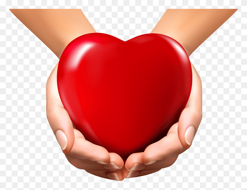 5771x4340 Online Hands With Heart Clipart Image HD PNG Download