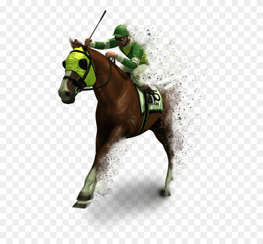 500x719 Online Horse Racing Games Virtual Horse Racing, Mammal, Animal, Person HD PNG Download