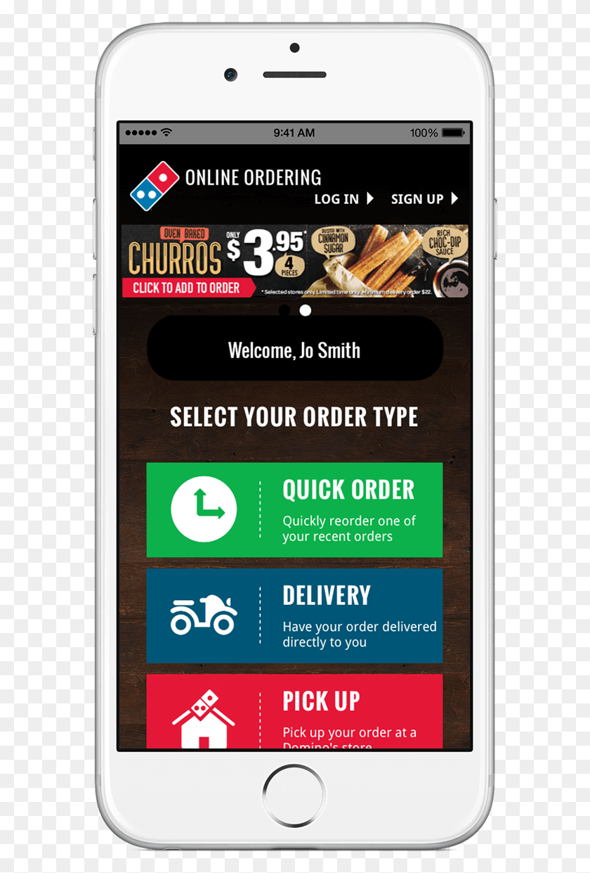 577x1181 Online Ordering On Your Iphone Ipod And Apple Domino39s Pizza App Iphone, Mobile Phone, Phone, Electronics HD PNG Download