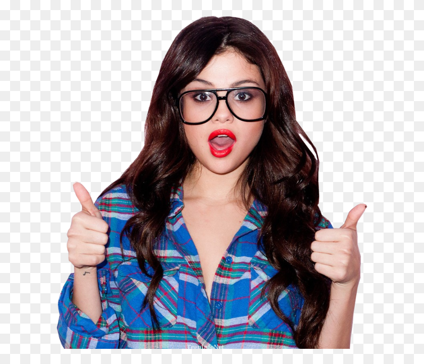 617x660 Descargar Png Online Selena Gomez Clipart Y Awesome Collection Selena Gomez Happy, Person, Human, Thumbs Up Hd Png