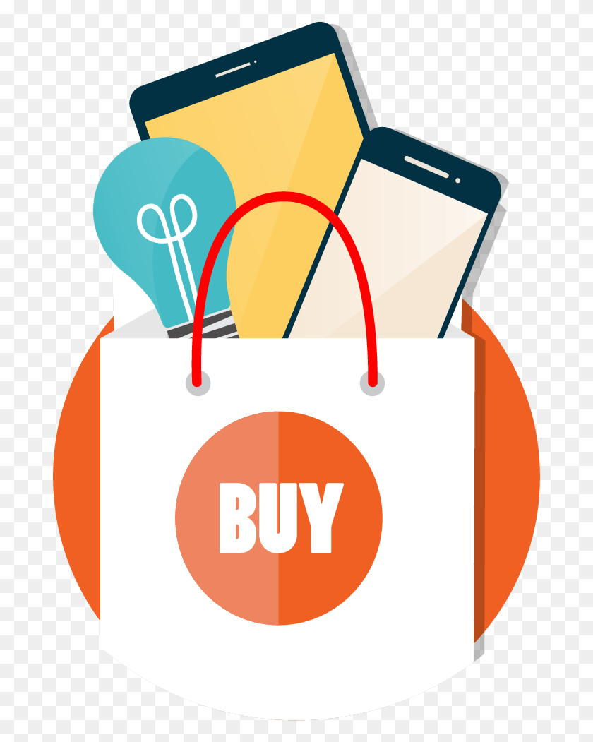691x991 Online Shopping Clipart, Bag, Shopping Bag, Tote Bag HD PNG Download