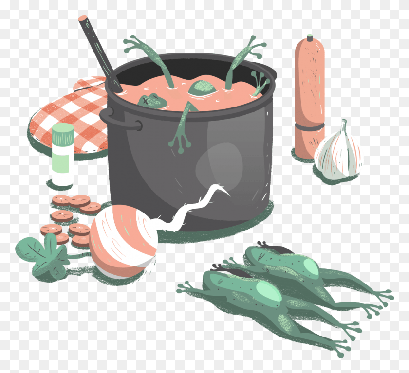 1089x988 Only The French Can Cook Illustration, Pot, Dutch Oven, Birthday Cake HD PNG Download
