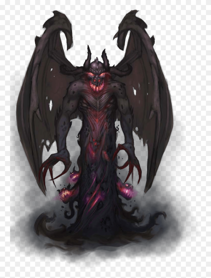 761x1045 Only This Shadowy Bat Winged Demon39s Teeth And Claws Pathfinder Shadow Demon, Statue, Sculpture HD PNG Download