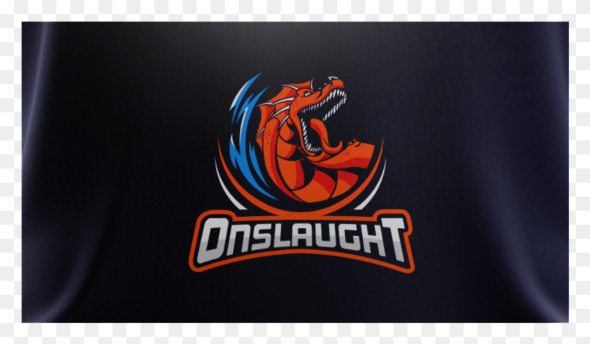 1056x583 Onslaught Logo Banner Onslaught Logo, Symbol, Trademark, Dragon HD PNG Download