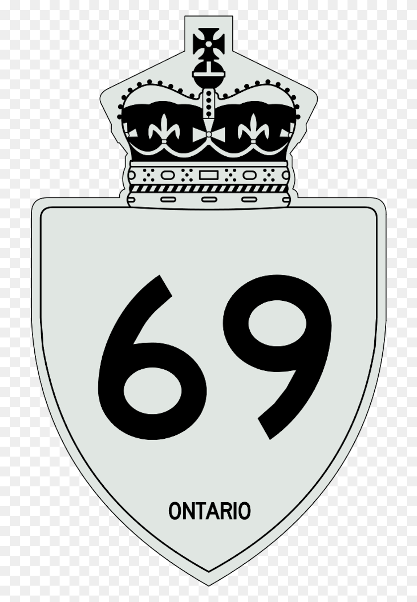 718x1153 Ontario King39s Highway 69 Sign Kings Highway Ontario, Armor, Shield HD PNG Download