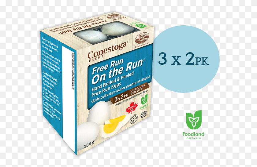 596x487 Ontario Local Free Run On The Run 2 Pk Hard Boiled Box, Plant, Medication, Carton HD PNG Download