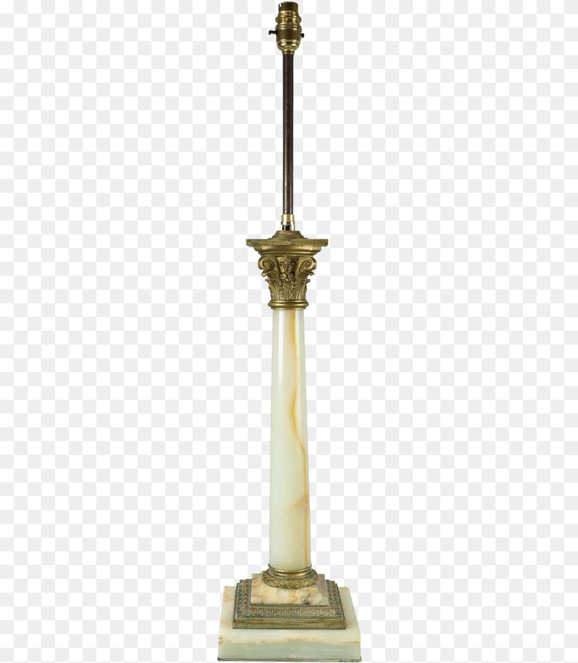 213x962 Onyx And Ormolu Corinthian Column Lamp Candlestick, Candle, Mace Club, Weapon Clipart PNG