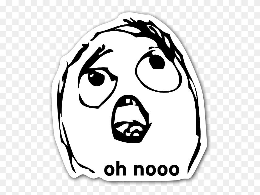 527x570 Ooh Nooo Kid Rage Face, Stencil, Label, Text HD PNG Download