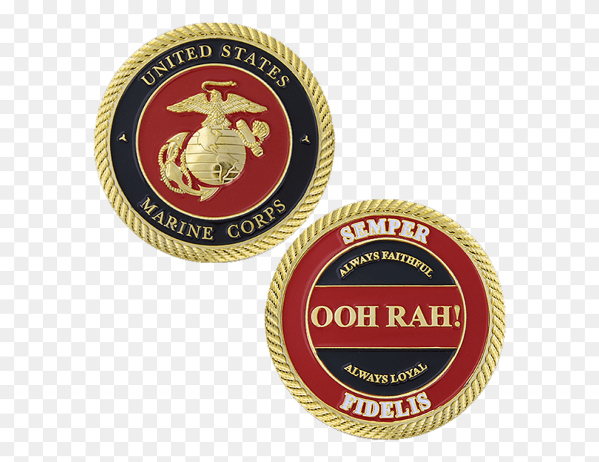 580x588 Descargar Png Ooh Rah Challenge Coin Cuerpo De Marines De Los Estados Unidos, Símbolo, Logotipo, Marca Registrada Hd Png