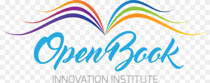 10598x4207 Open Book Innovation Institute Logo Graphic Design, Art, Graphics, Light, Text Sticker PNG