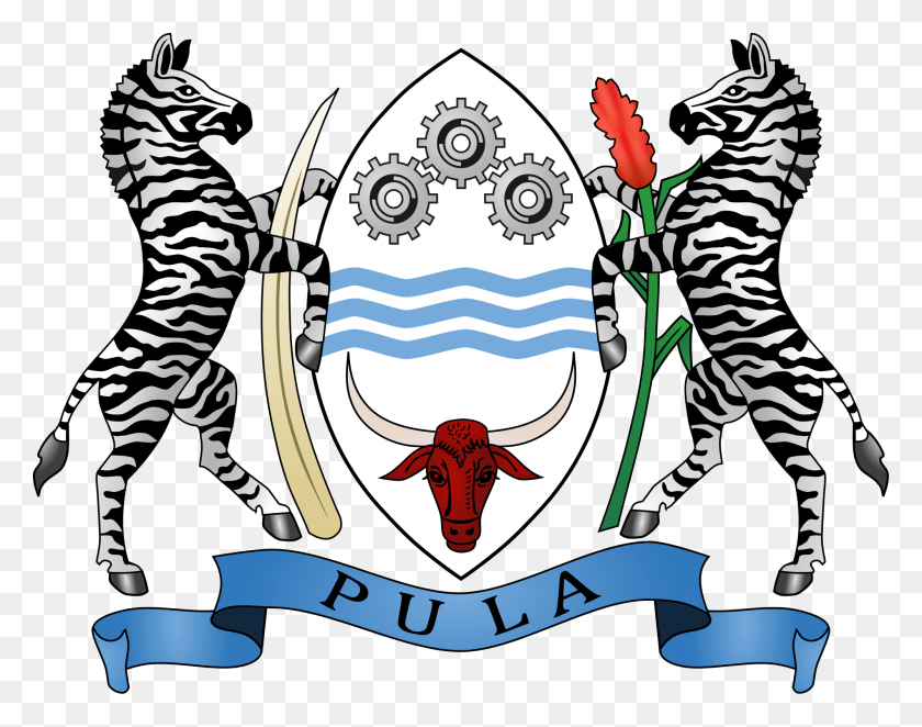 2000x1544 Open Botswana Coat Of Arms, Stencil, Text, Poster HD PNG Download