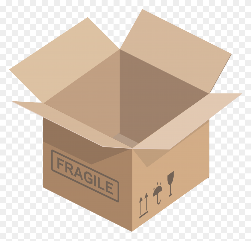 7885x7548 Open Carton Clip Art, Cardboard, Box, Package Delivery HD PNG Download