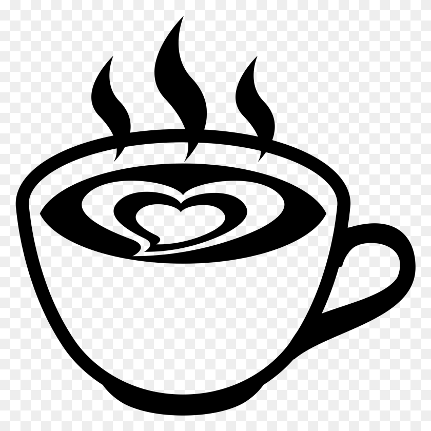 1877x1877 Open Coffee Emoji Black And White, Gray, World Of Warcraft HD PNG Download