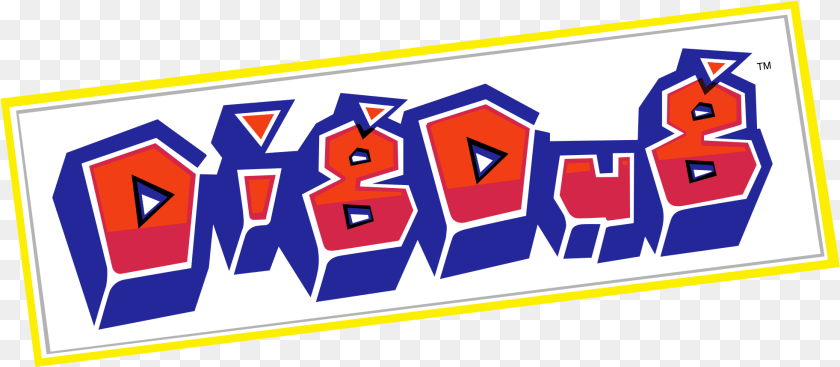 1964x857 Open Dig Dug Logo, Text, Art, Scoreboard Clipart PNG