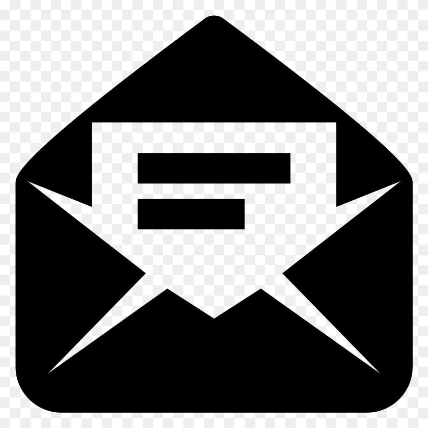 1577x1577 Open Envelope Icon Email Icon Black, Gray, World Of Warcraft HD PNG Download