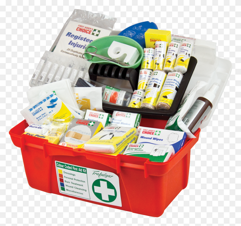 1400x1308 Open First Aid Kit, Bandage, Box, Furniture HD PNG Download