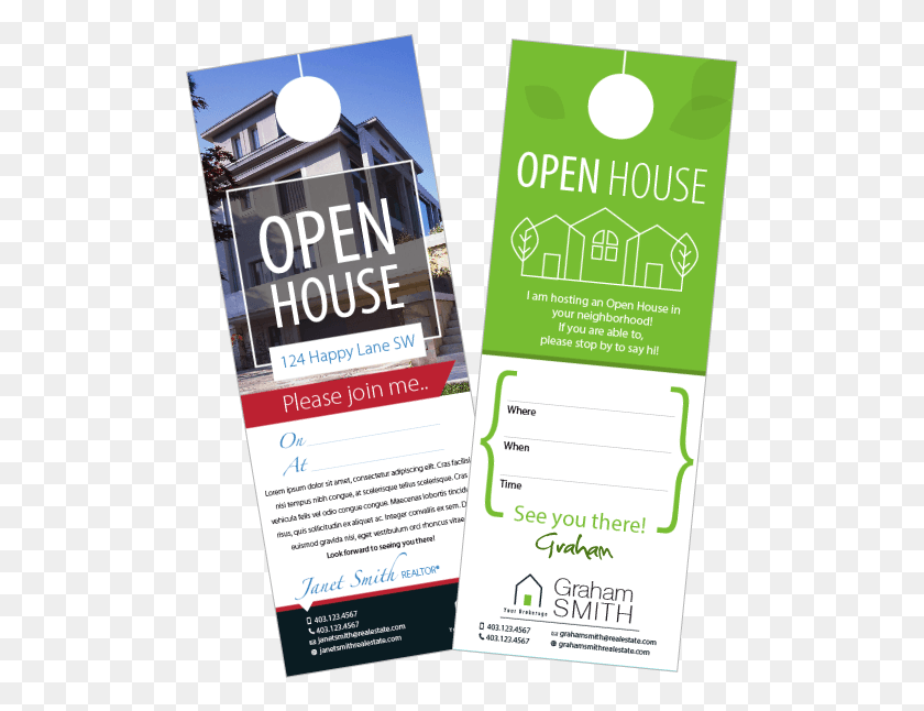 503x586 Open House Door Hanger, Flyer, Poster, Paper Descargar Hd Png