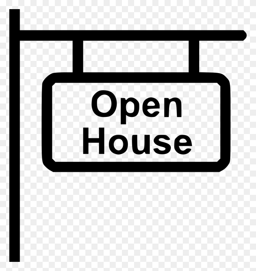 920x980 Open House Sign Svg Icon Free Open House Icon Free, Text, Symbol, Label HD PNG Download