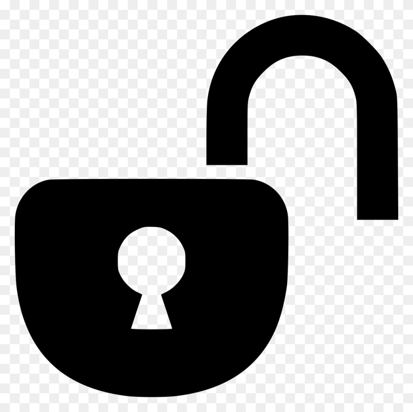 980x978 Open Lock Sign, Security, Lamp HD PNG Download