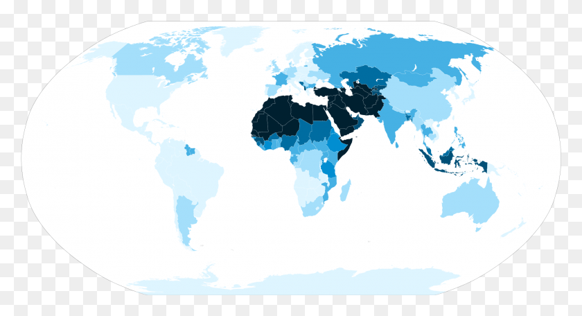 1979x1005 Descargar Png Mapa Abierto De Los Musulmanes En El Mundo 2017, Diagrama, Trama, Atlas Hd Png