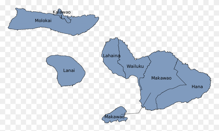 2000x1141 Descargar Png / Mapa Del Condado De Maui Png