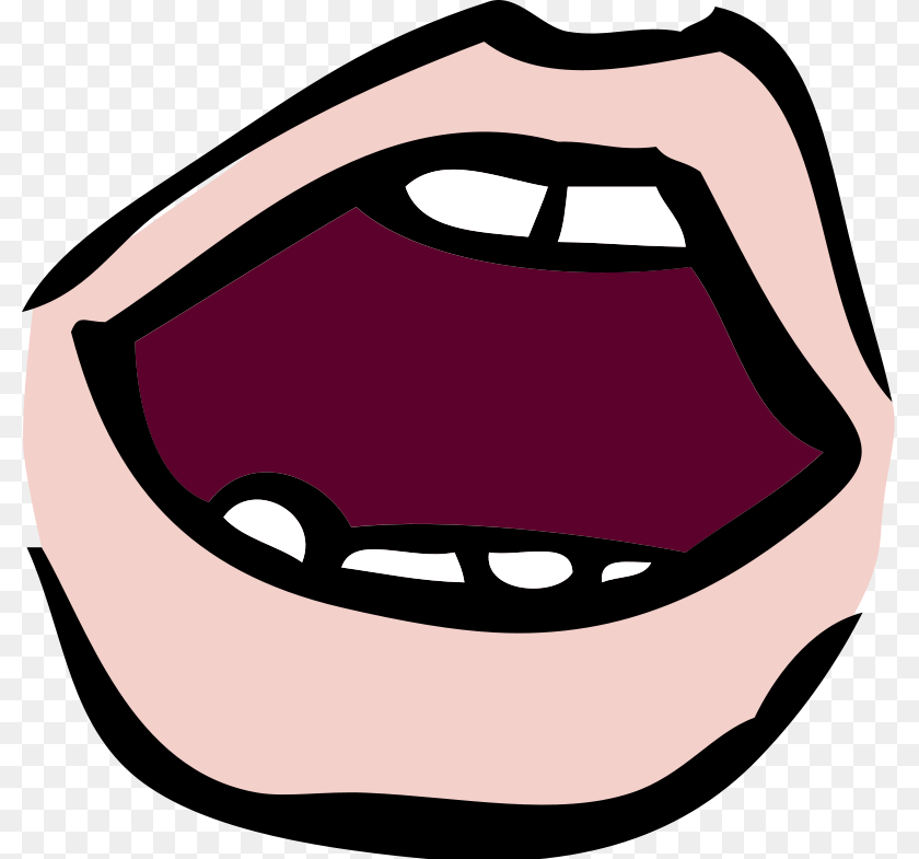 800x785 Open Mouth Clip Art, Body Part, Person, Diaper, Teeth Sticker PNG