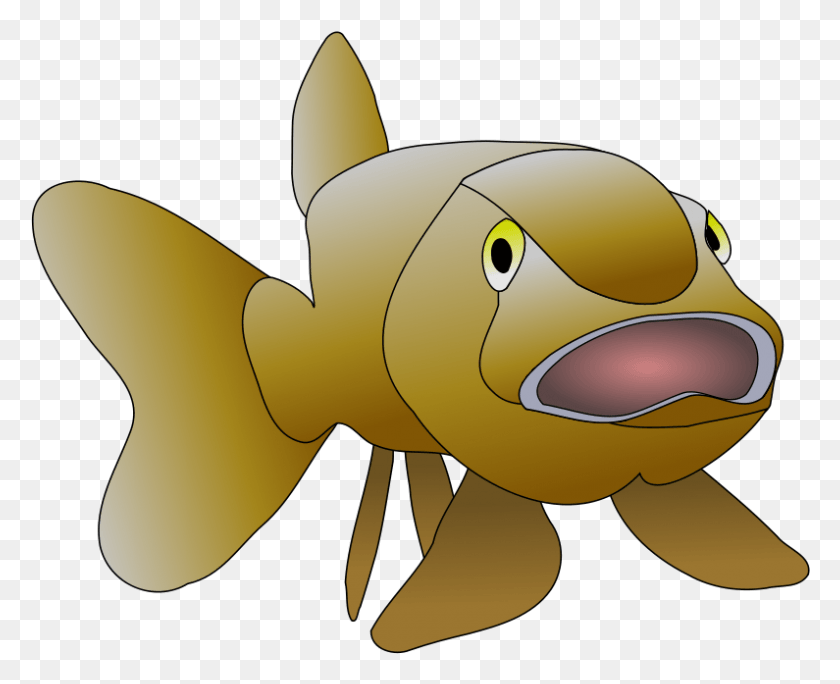 795x636 Open Mouth Clipart Brown Fish, Animal, Plush, Toy HD PNG Download
