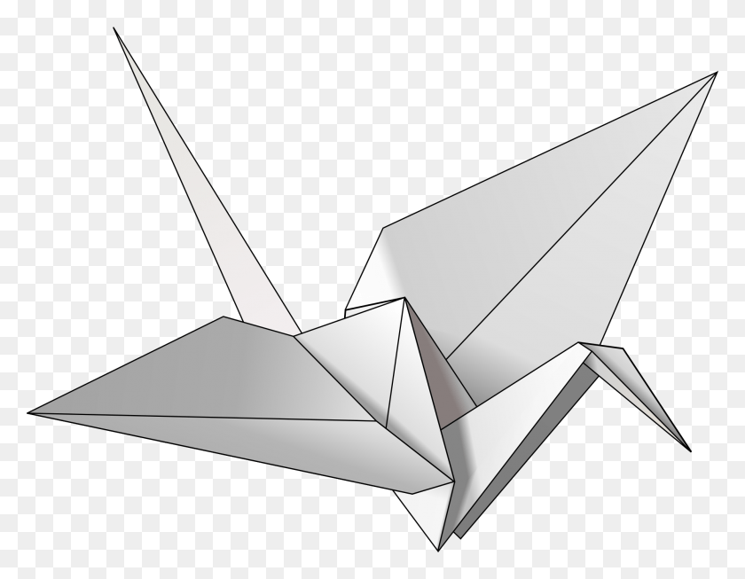 2000x1523 Open Origami Crane, Paper HD PNG Download