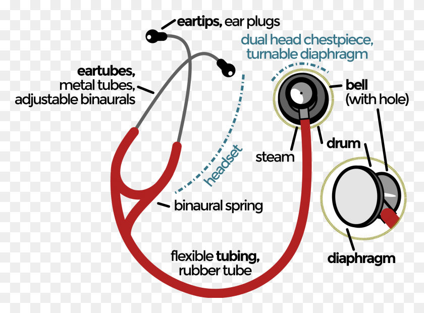 2000x1436 Open Parts Of Stethoscope, Electronics, Text, Gauge HD PNG Download
