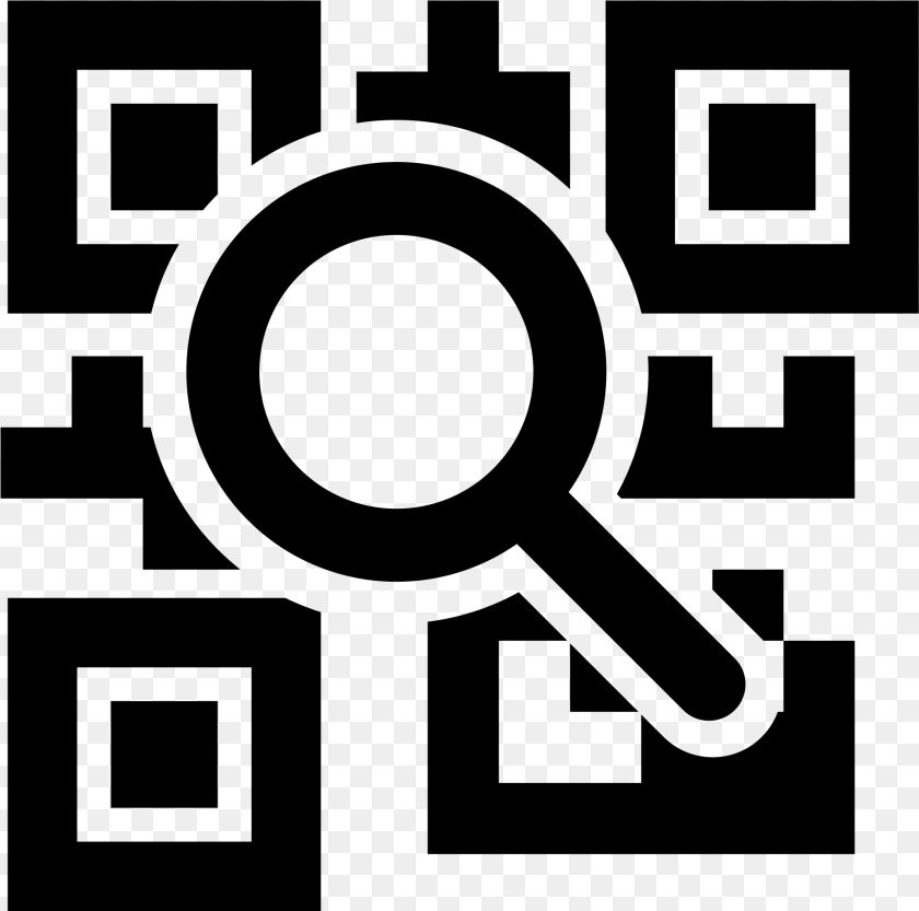1860x1845 Open Qr Code Icon, Gray Sticker PNG