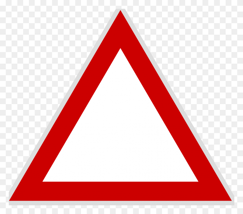 2001x1746 Открытый Красный Треугольник Знак, Символ, Дорожный Знак Hd Png Скачать