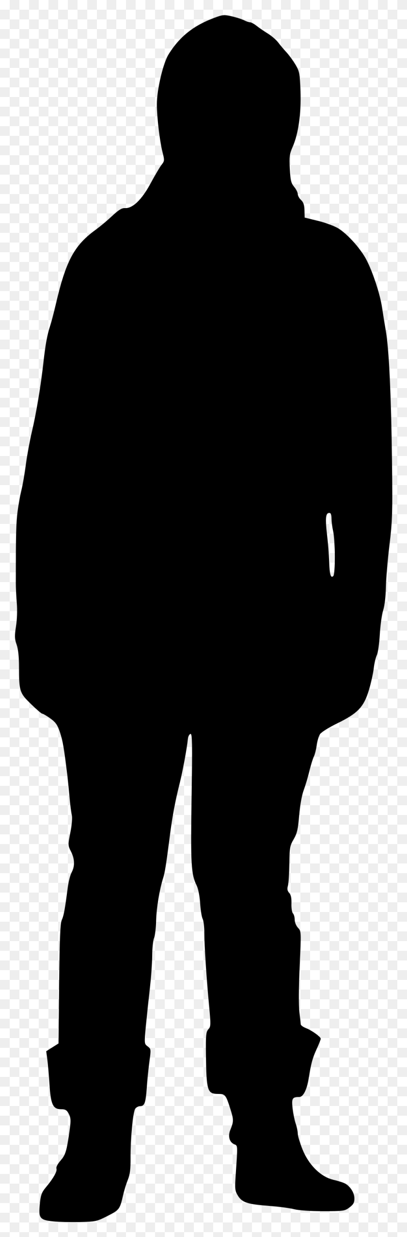 983x3139 Open Silhouette Of Man In Hoodie, Gray, World Of Warcraft HD PNG Download