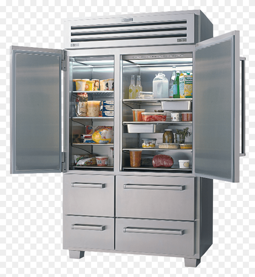 1564x1706 Open Sub Zero Pro, Холодильник, Бытовая Техника, Стул Png Скачать