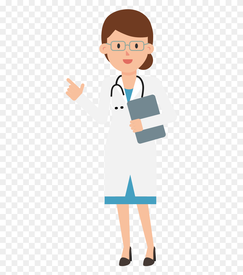 387x891 Open Thumbs Up Doctor Cartoon, Clothing, Apparel, Lab Coat HD PNG Download