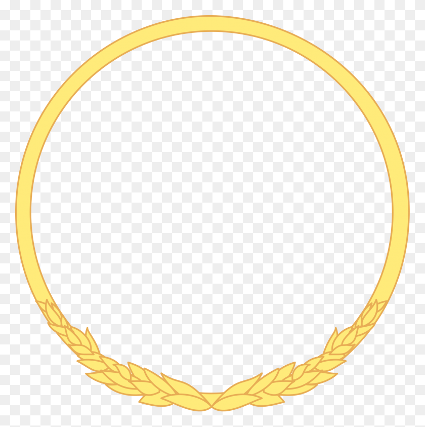 2000x2009 Open Wikimedia Commons Wreath Svg, Gold, Hoop HD PNG Download