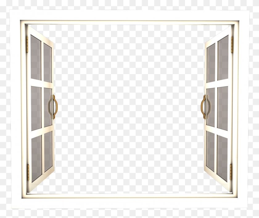 1406x1165 Open Window Window Frame Window Transparent Background, Door, Shower Faucet, Sliding Door HD PNG Download
