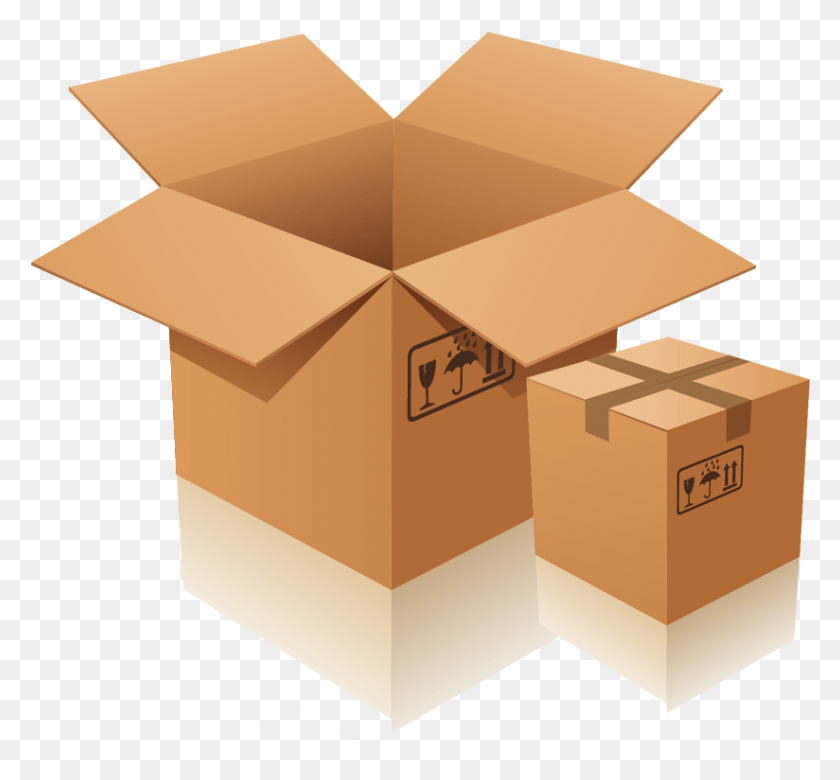 824x761 Opened And Closed Box, Package Delivery, Carton, Cardboard HD PNG Download