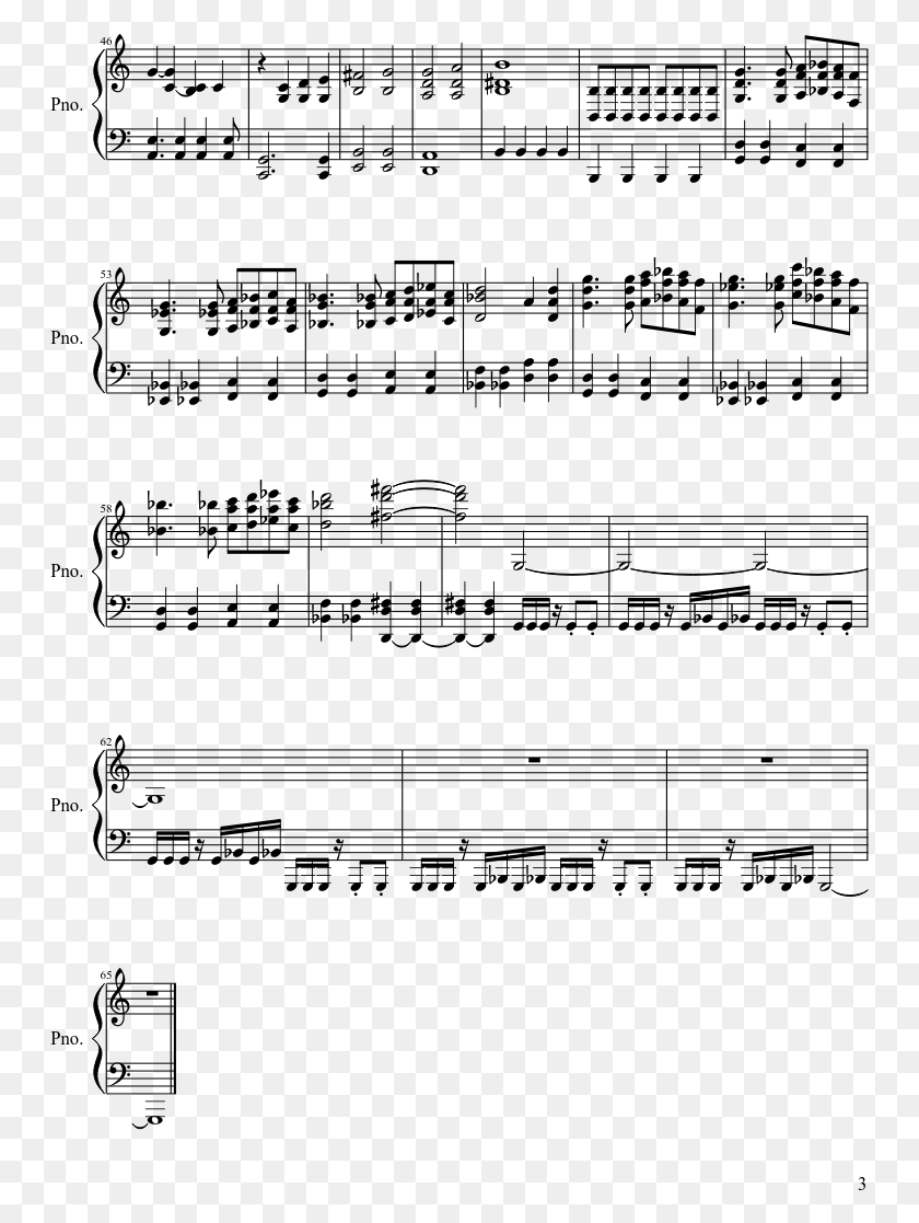 749x1057 Opening Theme Sheet Music Composed By Bryan Tyler 3 Gigi D Agostino L Amour Toujours Nuty, Gray, World Of Warcraft HD PNG Download